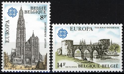 Poštové známky Belgicko 1978 Európa CEPT, památky Mi# 1943-44