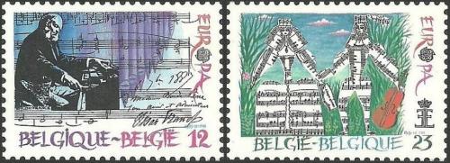 Potov znmky Belgicko 1985 Eurpa CEPT, rok hudby Mi# 2227-28