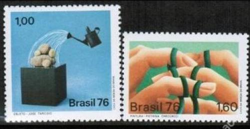 Potov znmky Brazlie 1976 Modern umenie Mi# 1532-33 - zvi obrzok