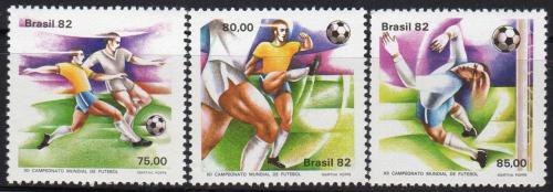 Poštové známky Brazílie 1982 MS ve futbale Mi# 1873-75 Kat 6€
