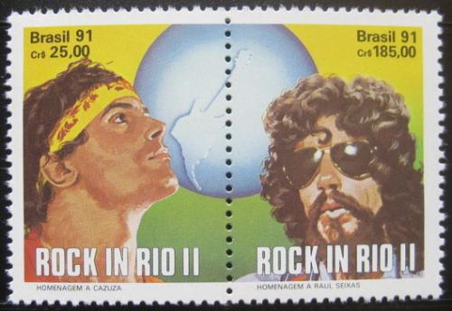 Poštové známky Brazílie 1991 Festival Rock in Rio Mi# 2396-97