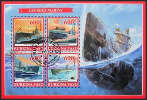 Potov znmky Burkina Faso 2019 Ponorky IA Mi# N/N - zvi obrzok