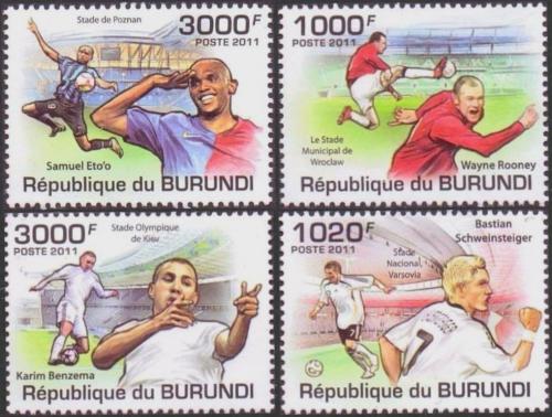 Potov znmky Burundi 2011 Futbalisti Mi# 2138-41 Kat 9.50