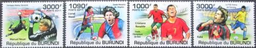 Potov znmky Burundi 2011 Futbalisti Mi# 2142-45 Kat 9.50