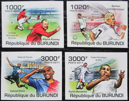 Potov znmky Burundi 2011 Futbalisti neperf. Mi# 2138-41 B - zvi obrzok