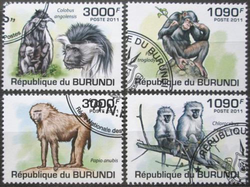 Potov znmky Burundi 2011 Opice Mi# 2082-85 Kat 9.50 - zvi obrzok