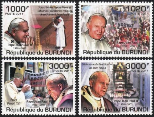 Potov znmky Burundi 2011 Pape Jan Pavel II. Mi# 2146-49 Kat 9.50