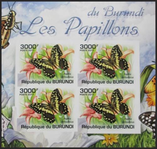 Potov znmky Burundi 2011 Papilio demodocus neperf. Mi# 2125 B Bogen - zvi obrzok