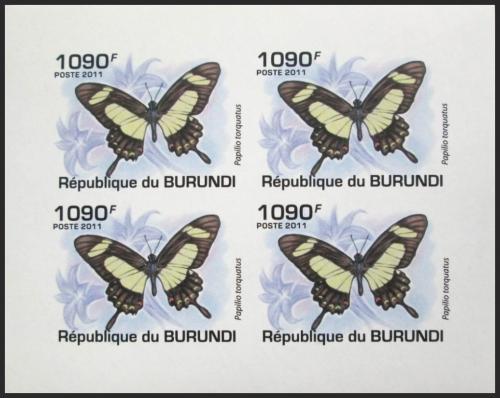 Potov znmky Burundi 2011 Papilio torquatus neperf. Mi# 2118 B Bogen