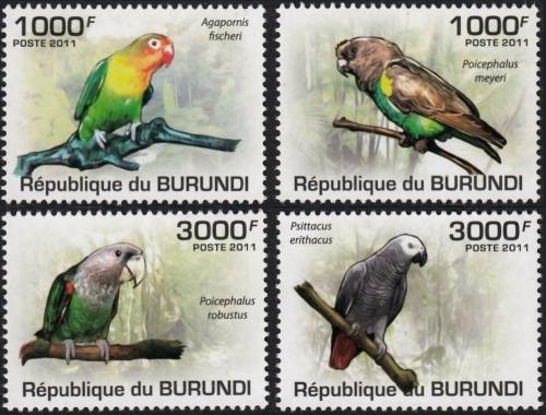 Potov znmky Burundi 2011 Papagje Mi# 1974-77 Kat 9.50 