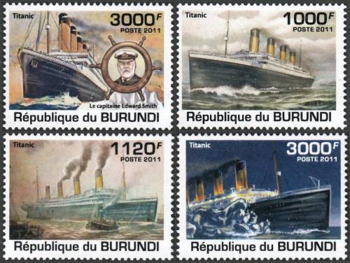 Potov znmky Burundi 2011 Titanic Mi# 2170-73 Kat 9.50
