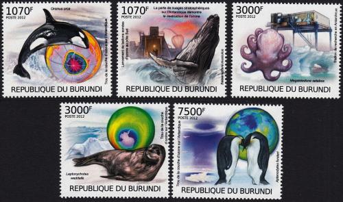 Potov znmky Burundi 2012 Fauna Antarktidy Mi# 2600-04 Kat 10 - zvi obrzok