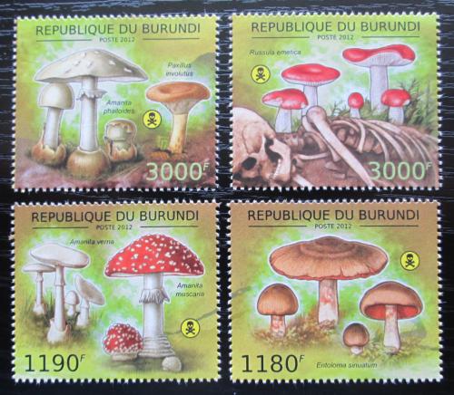 Poštové známky Burundi 2012 Jedovaté huby Mi# 2743-46 Kat 10€