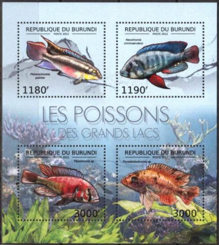 Poštové známky Burundi 2012 Ryby Mi# 2778-81 Kat 10€