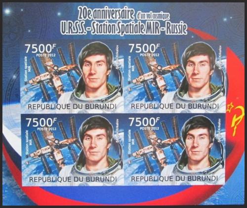 Potov znmky Burundi 2012 Sovietsky prieskum vesmru DELUXE Mi# 2435 B Block - zvi obrzok