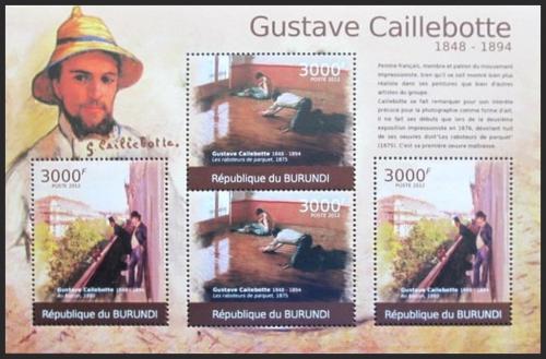 Potov znmky Burundi 2012 Umenie, Gustave Caillebotte Mi# 2373-74 Kat 10