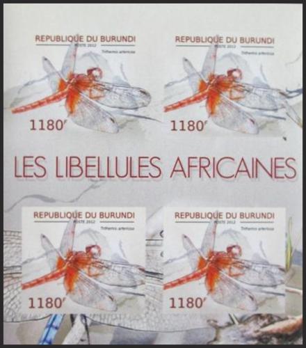 Potov znmky Burundi 2012 Vka, Trithemis arteriosa neperf. Mi# 2773 B Bogen