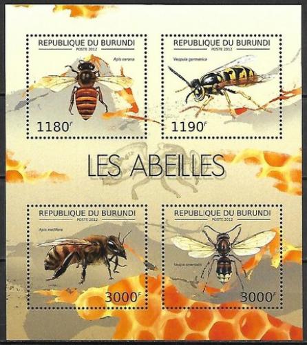 Poštové známky Burundi 2012 Vèely Mi# 2768-71 Kat 10€