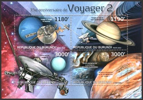 Potov znmky Burundi 2012 Voyager 2, 35. vroie Mi# 2978-81 Bogen Kat 10 - zvi obrzok
