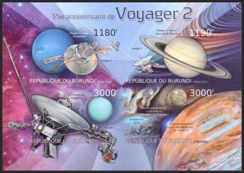 Potov znmky Burundi 2012 Voyager 2, 35. vroie neperf. Mi# 2978-81 B Bogen