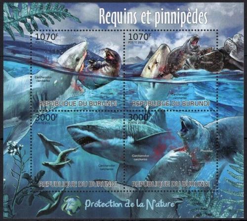 Potov znmky Burundi 2012 ralok bl Mi# 2550-53 Bogen Kat 10