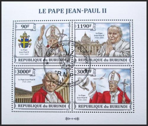 Potov znmky Burundi 2013 Pape Jan Pavel II. Mi# 3233-36 Bogen Kat 8.90 - zvi obrzok