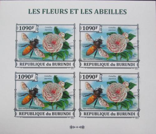 Potov znmky Burundi 2013 Vely a kvety neperf. Mi# 3288 B Bogen - zvi obrzok