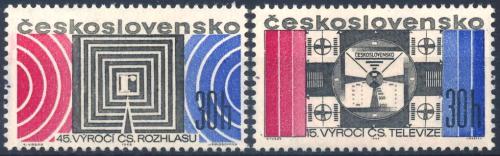 Potov znmky eskoslovensko 1968 eskoslovensk rozhlas a televize Mi# 1779-80