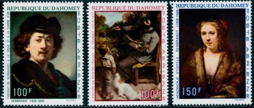 Potov znmky Dahomey 1969 Umenie, Gustave Courbet Mi# 403-05 Kat 9
