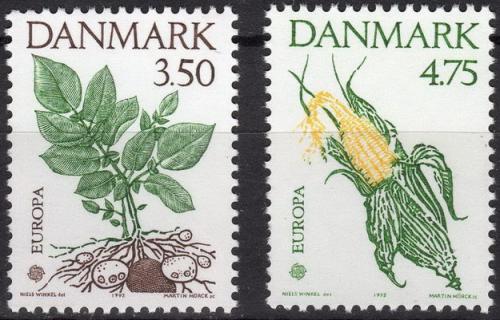 Poštové známky Dánsko 1992 Európa CEPT, objavenie Ameriky Mi# 1025-26