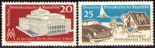 Poštové známky DDR 1960 Lipský ve¾trh Mi# 781-82