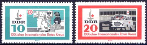 Potov znmky DDR 1963 erven kr Mi# 956-57
