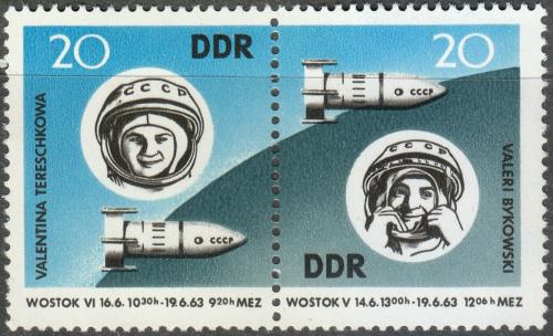 Potov znmky DDR 1963 Let do vesmru Mi# 970-71