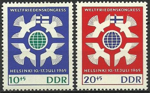Potov znmky DDR 1965 Mrov kongres v Helsinkch Mi# 1122-23
