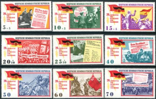 Potov znmky DDR 1965 Oslobodenie, 20. vroie Mi# 1102-10 - zvi obrzok