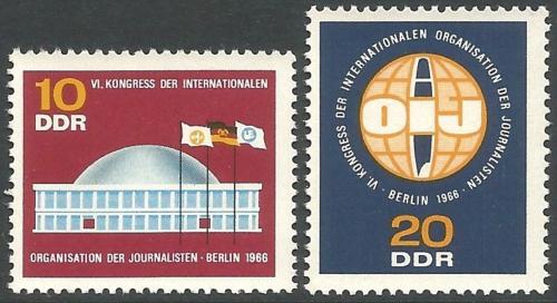 Potov znmky DDR 1966 Mezinrodn kongres novinr Mi# 1212-13