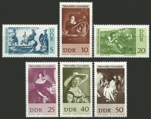 Potov znmky DDR 1967 Umenie Mi# 1286-91