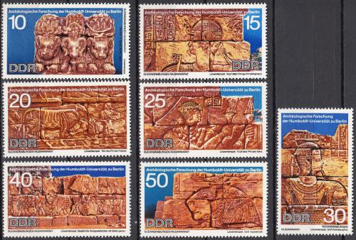 Poštové známky DDR 1970 Archeologické nálezy Mi# 1584-90