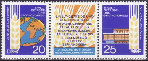 Poštové známky DDR 1970 Potravináøský kongres Mi# 1575-76 Kat 5€