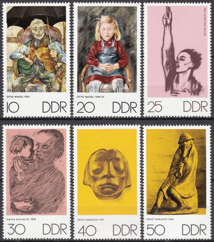 Poštové známky DDR 1970 Umenie Mi# 1607-12