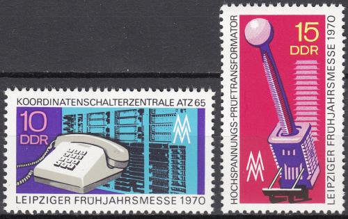 Poštové známky DDR 1970 Ve¾trh v Lipsku Mi# 1551-52