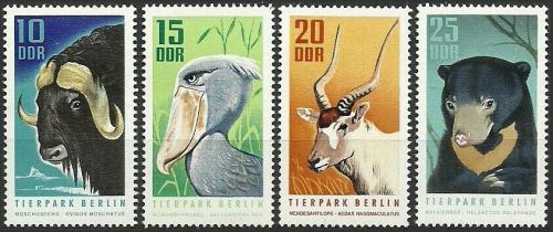Poštové známky DDR 1970 Zvieratá v ZOO Mi# 1617-20 Kat 8€