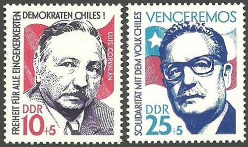 Poštové známky DDR 1973 Solidarita s Èile Mi# 1890-91