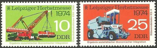 Poštovní známky DDR 1974 Lipský veletrh Mi# 1973-74