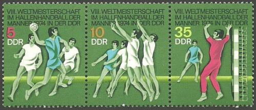 Potov znmky DDR 1974 MS v hzen Mi# 1928-30