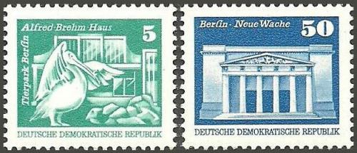 Poštovní známky DDR 1974 Výstavba v DDR Mi# 1947-48