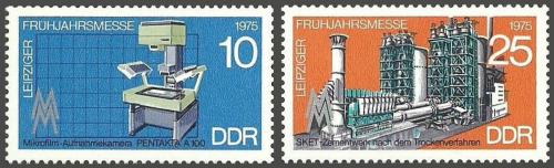 Poštovní známky DDR 1975 Lipský veletrh Mi# 2023-24