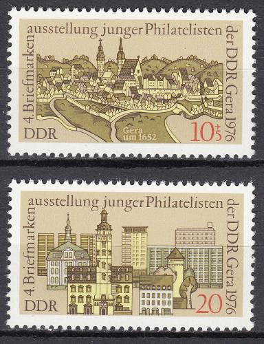 Poštové známky DDR 1976 Gera Mi# 2153-54