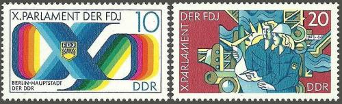 Potov znmky DDR 1976 Organizcie mldee Mi# 2133-34