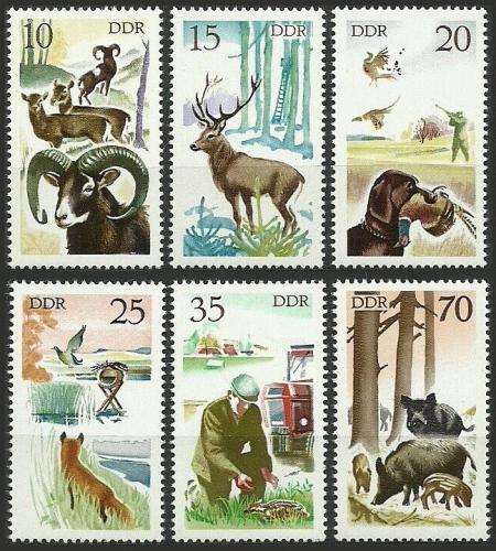 Poštové známky DDR 1977 Myslivectví Mi# 2270-75